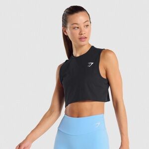 Gymshark | Training Crop Tank in Black Size Medium